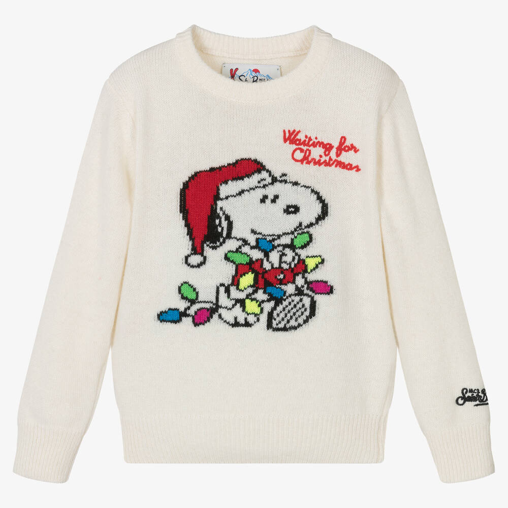 MC2 Saint Barth - Elfenbeinfarbener Peanuts Wollpulli | Childrensalon