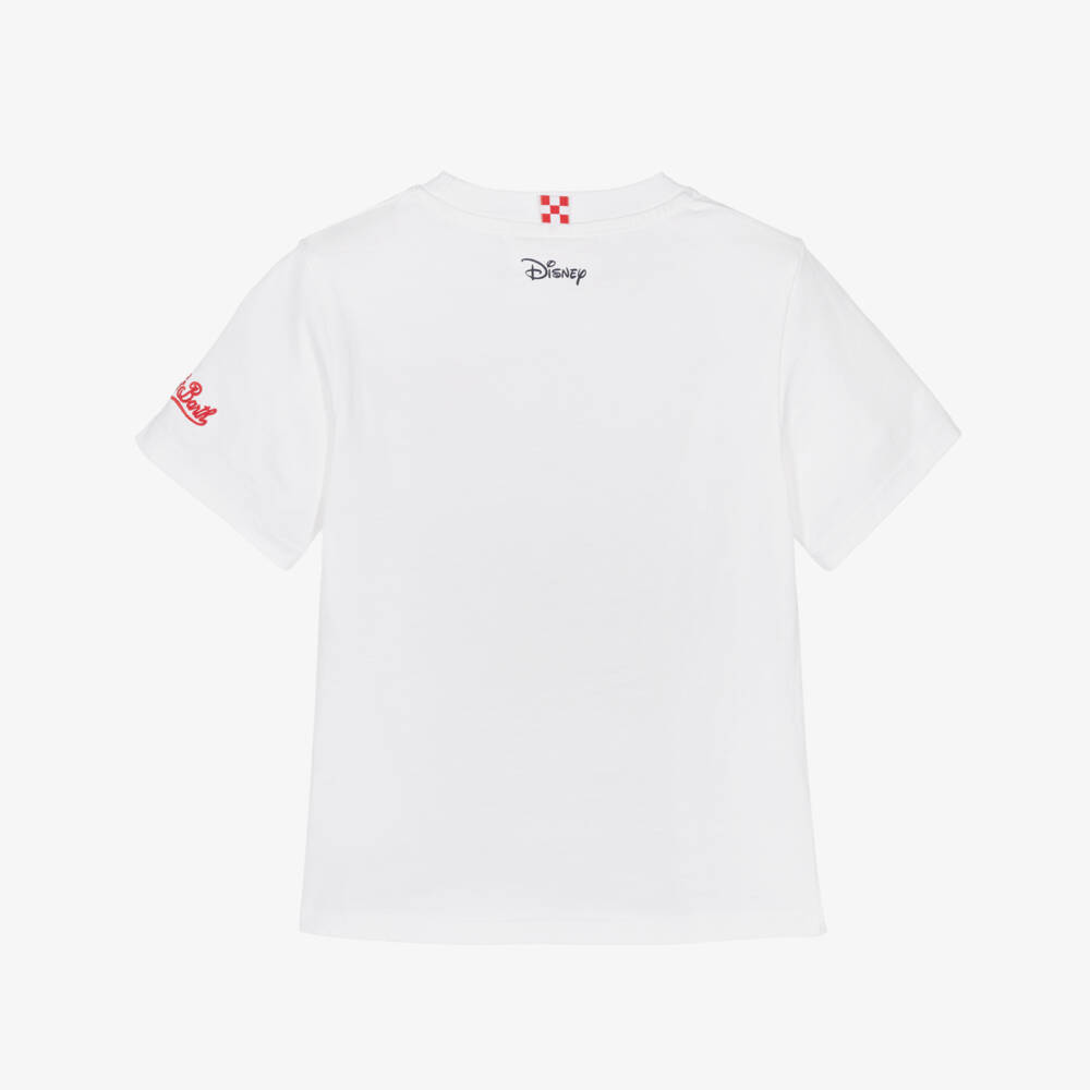 MC2 Saint Barth-Boys White Cotton Disney Characters T-Shirt | Childrensalon Outlet