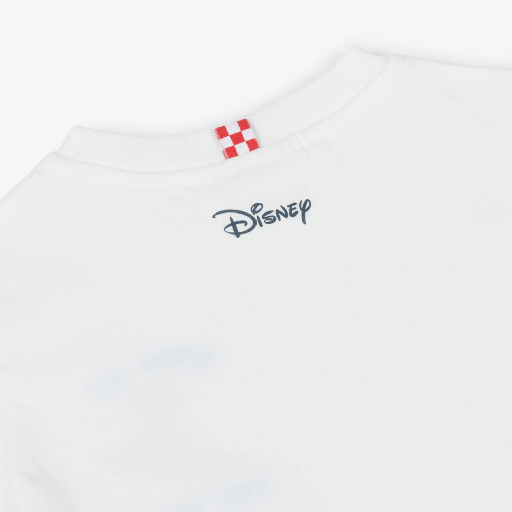 MC2 Saint Barth-Boys White Mickey Mouse Organic Cotton T-Shirt | Childrensalon Outlet