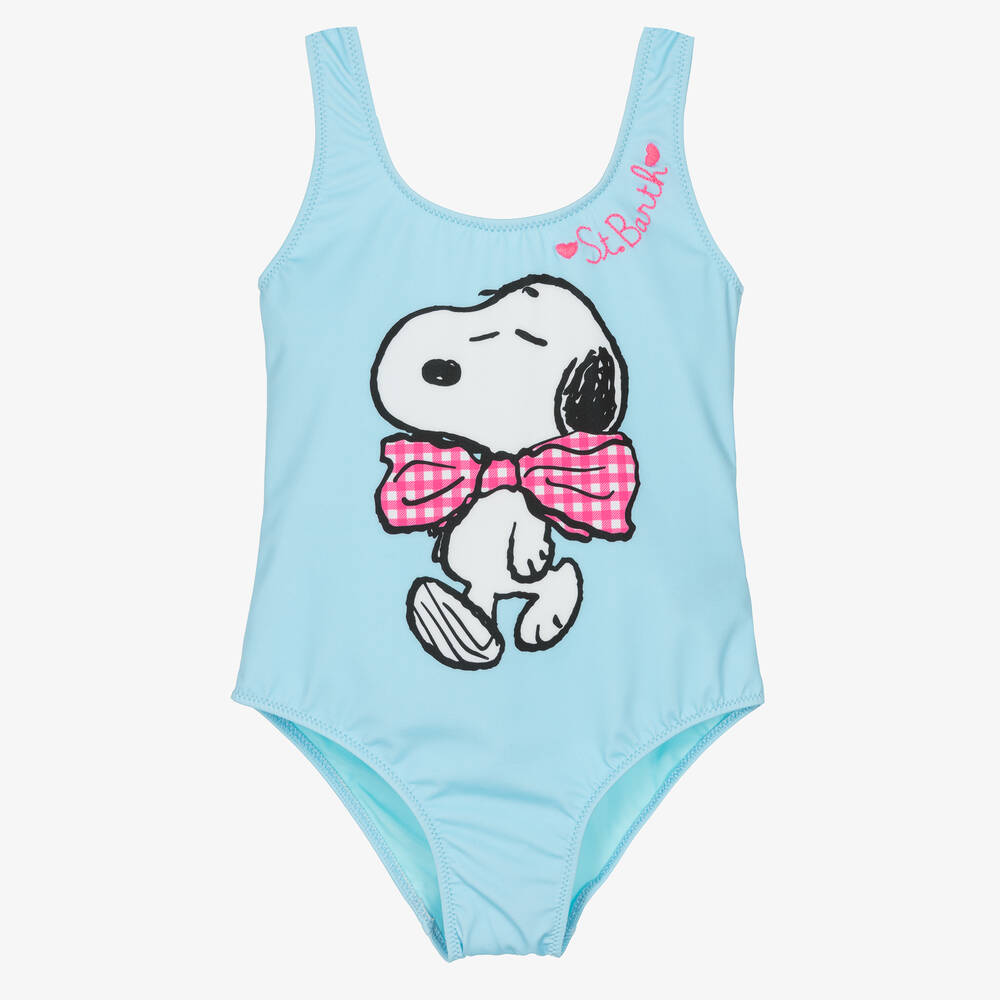 MC2 Saint Barth - Girls Blue Peanuts Swimsuit | Childrensalon