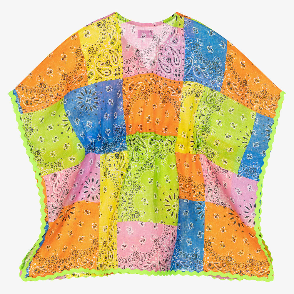 MC2 Saint Barth-Разноцветный кафтан с принтом Bandana для девочек | Childrensalon Outlet