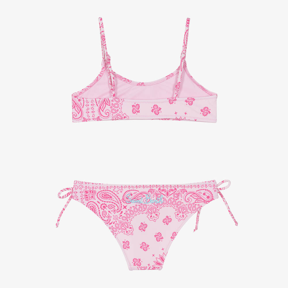 MC2 Saint Barth-Girls Pink Bandana Print Bikini | Childrensalon Outlet