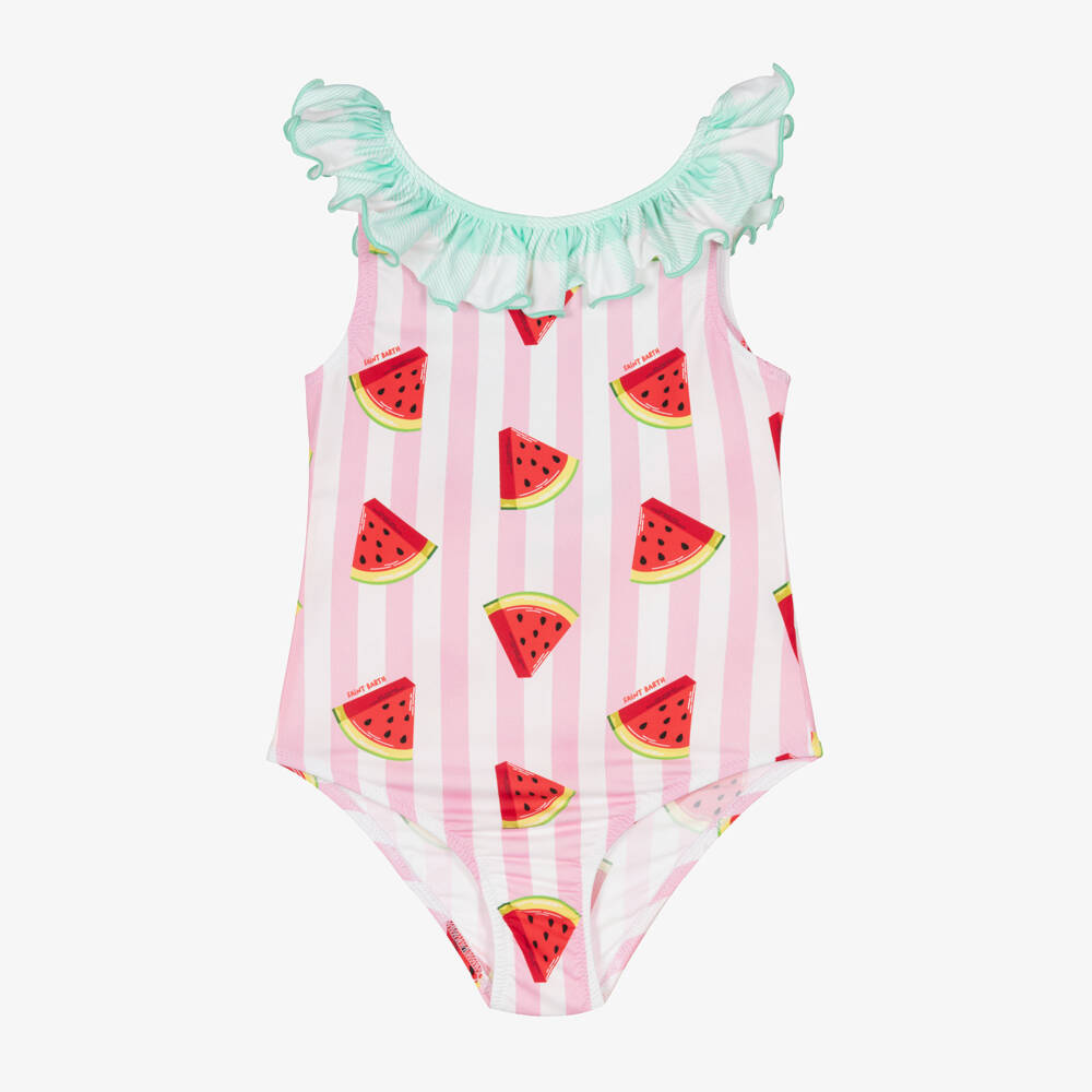 MC2 Saint Barth-Girls Pink Frill Watermelon Costume | Childrensalon Outlet