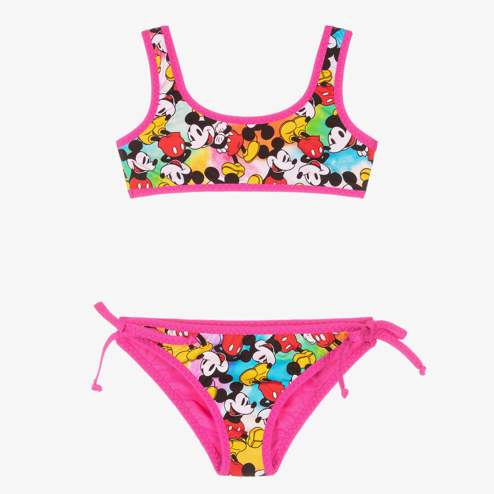 MC2 Saint Barth - Girls Pink Mickey Mouse Bikini | Childrensalon