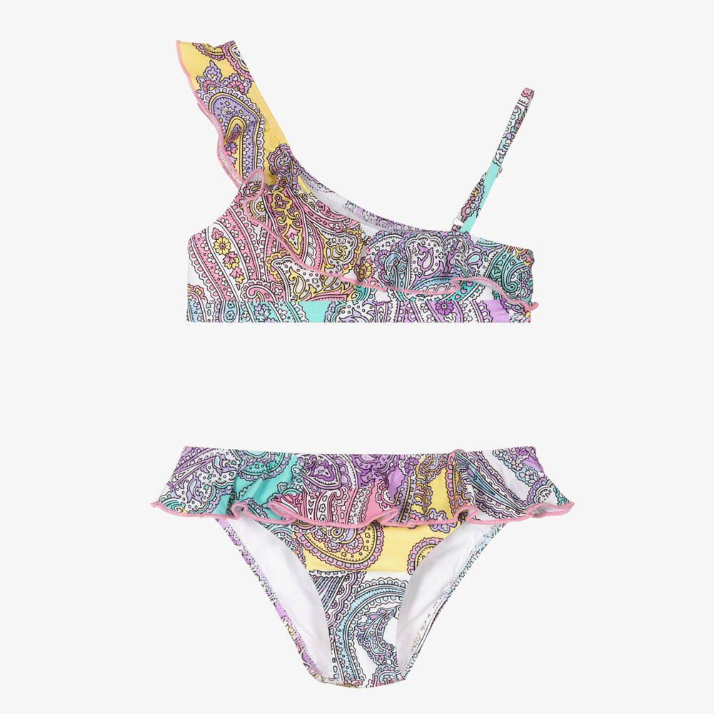 MC2 Saint Barth Girls Pink Paisley Bikini Childrensalon Outlet