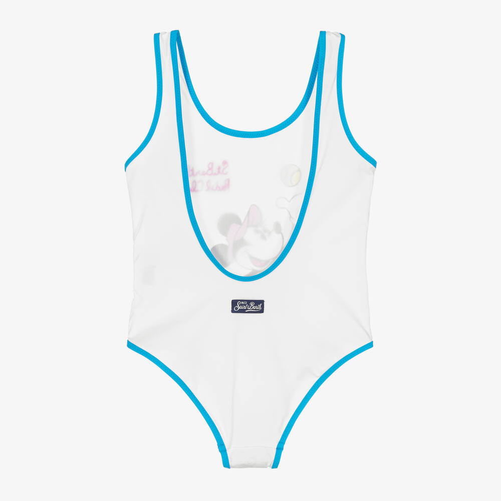 MC2 Saint Barth-Girls White Disney Swimsuit | Childrensalon Outlet