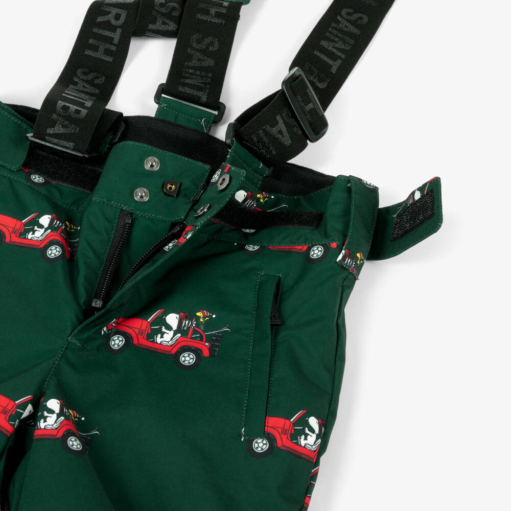 MC2 Saint Barth-Green & Black Snoopy Technical Ski Trousers | Childrensalon Outlet