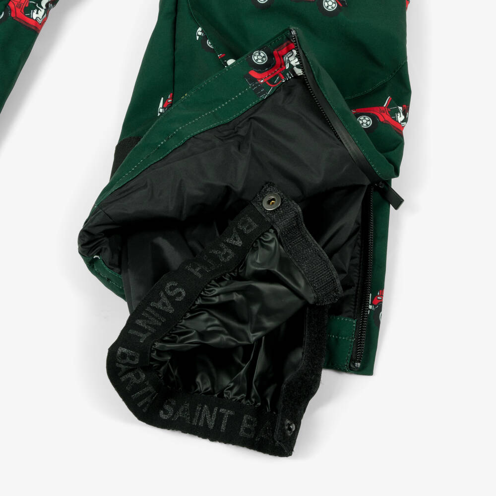 MC2 Saint Barth-Green & Black Snoopy Technical Ski Trousers | Childrensalon Outlet