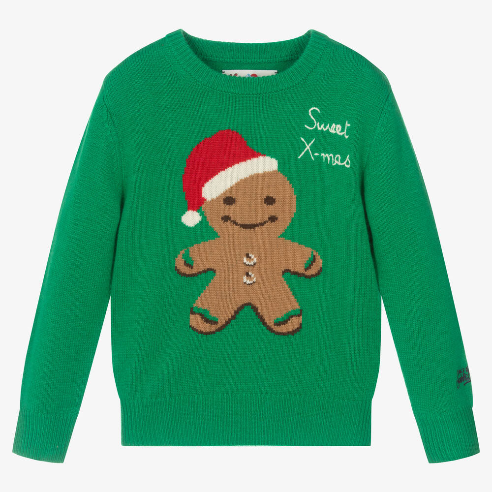 MC2 Saint Barth - Green Wool Knitted Sweater | Childrensalon