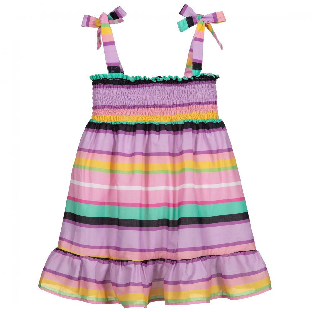 MC2 Saint Barth-Pink Striped Sun Dress | Childrensalon Outlet
