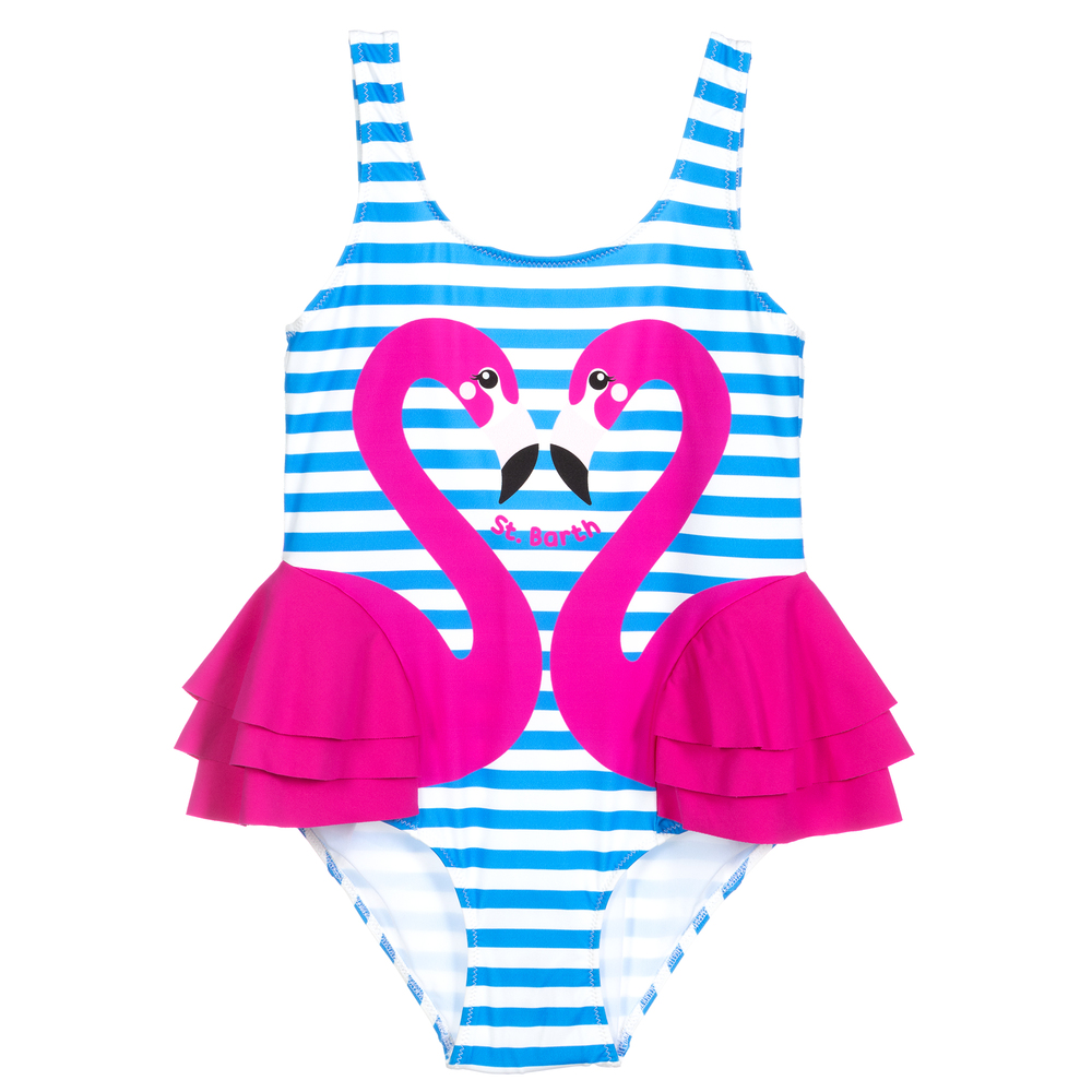 MC2 Saint Barth - Teen Blue Flamingo Swimsuit | Childrensalon