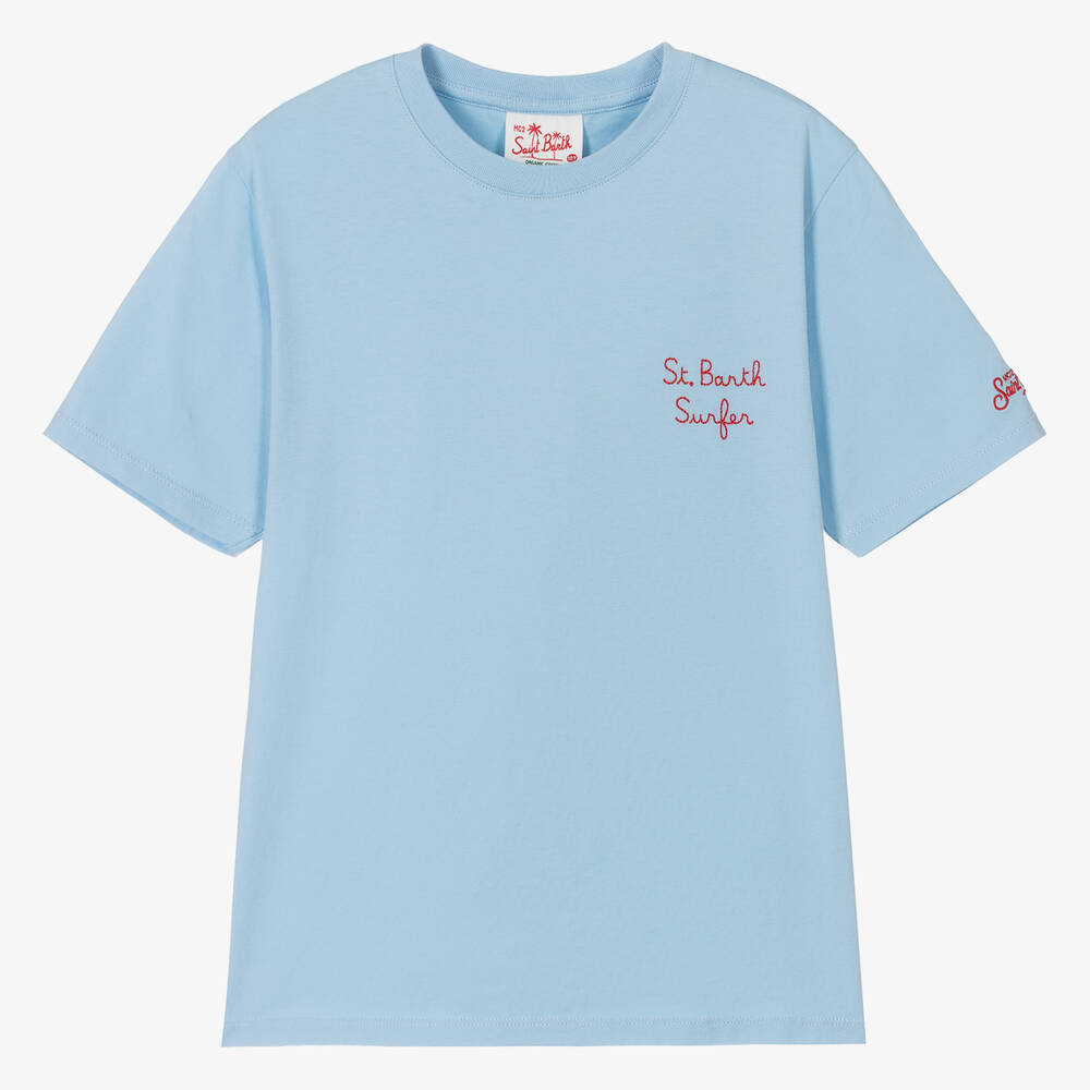 MC2 Saint Barth-Teen Boys Blue Cotton Disney T-Shirt | Childrensalon Outlet
