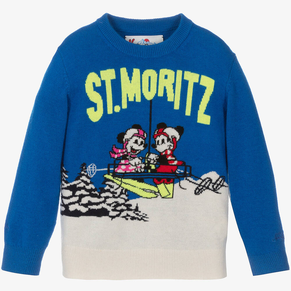 MC2 Saint Barth - Blauer Teen Disney Wollpullover | Childrensalon