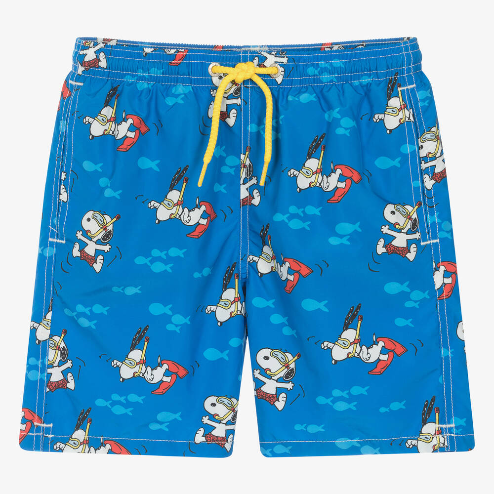 MC2 Saint Barth-Teen Boys Blue Peanuts Swim Shorts | Childrensalon Outlet