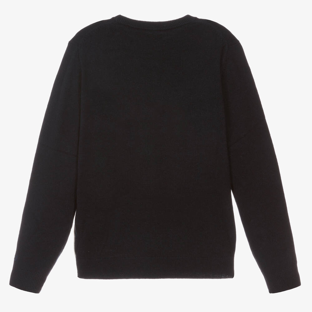 ام سي تو سانت بارث-كنزة تينز ولادي مزيج صوف محبوك لون كحلي | Childrensalon Outlet