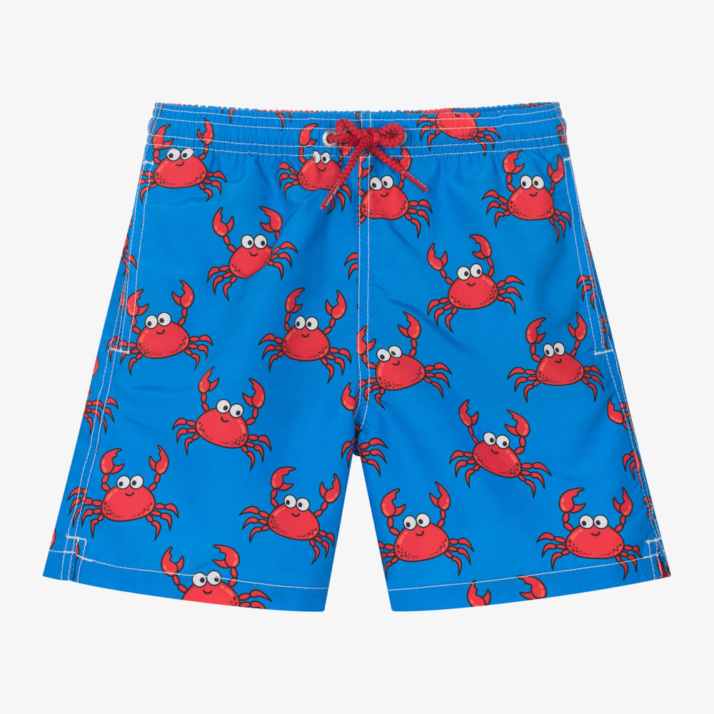 MC2 Saint Barth-Teen Boys Crab Pattern Swim Shorts | Childrensalon Outlet