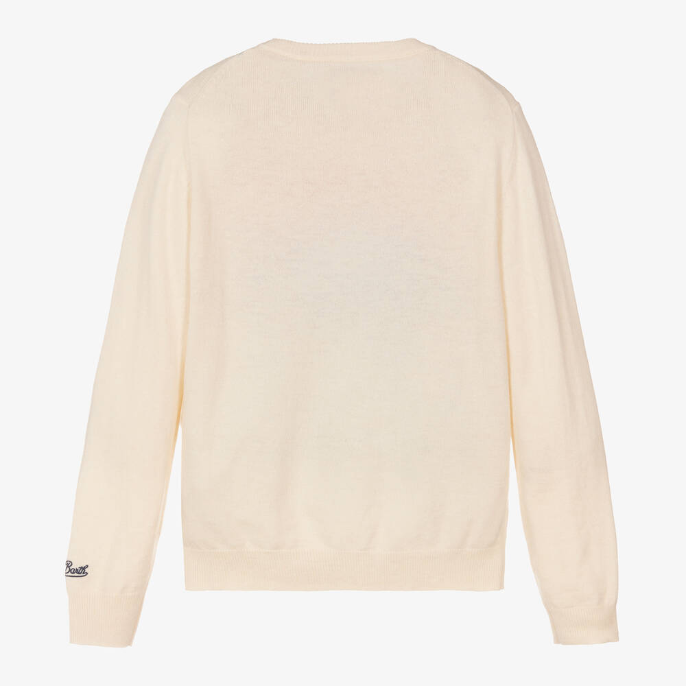 MC2 Saint Barth-Кремовый шерстяной свитер для подростков | Childrensalon Outlet