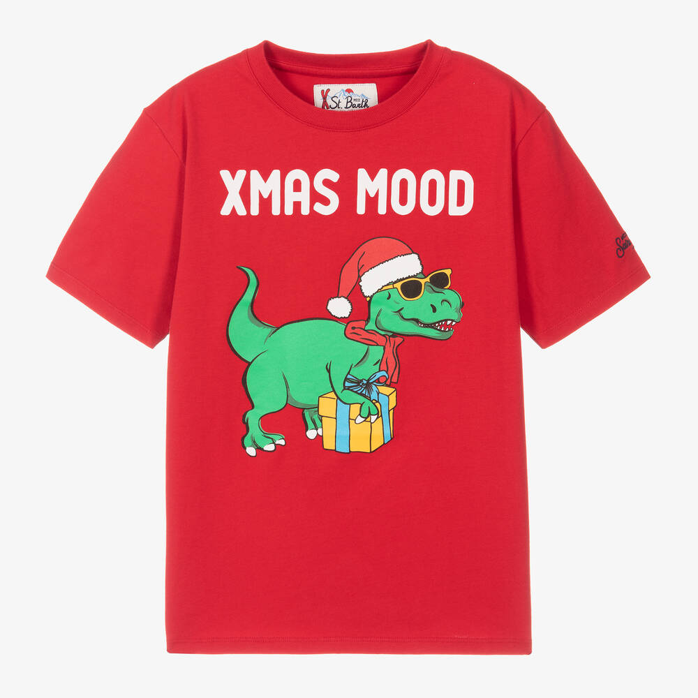 MC2 Saint Barth - Teen Boys Red T-Rex T-Shirt | Childrensalon