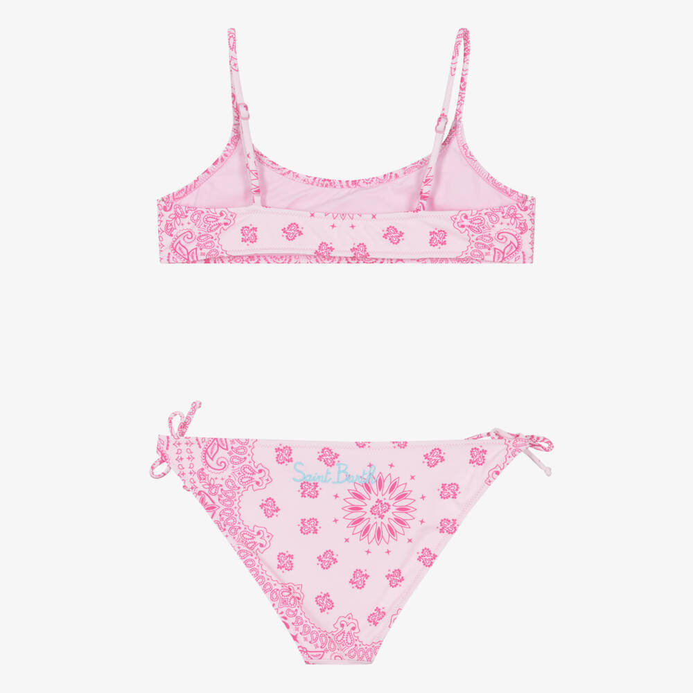 MC2 Saint Barth-Teen Girls Pink Bandana Print Bikini | Childrensalon Outlet