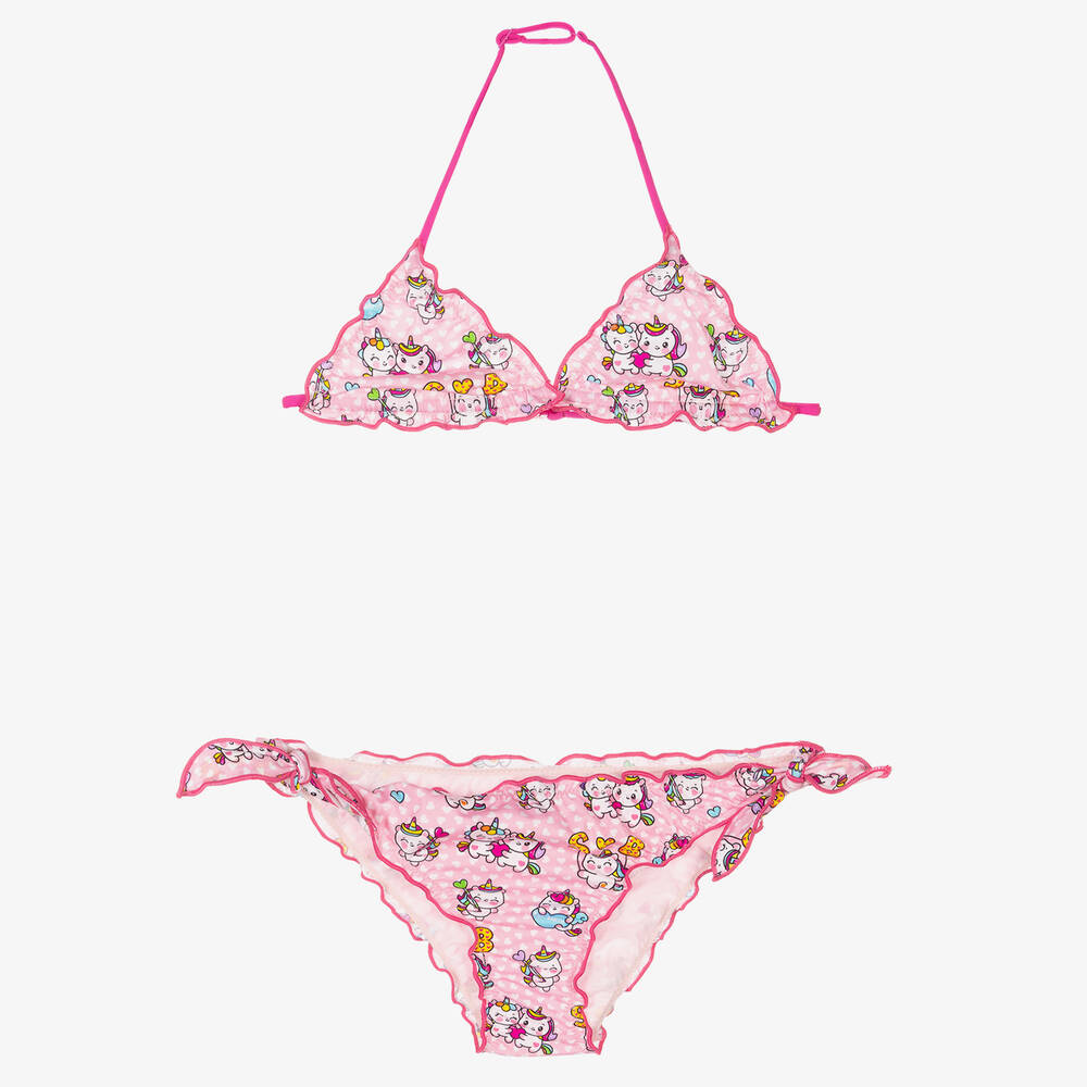 MC2 Saint Barth - Teen Pink Unicorn Bikini | Childrensalon