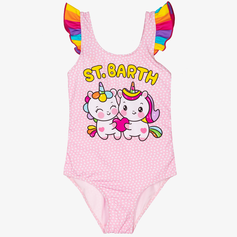 MC2 Saint Barth - Maillot bain rose Licorne Ado | Childrensalon