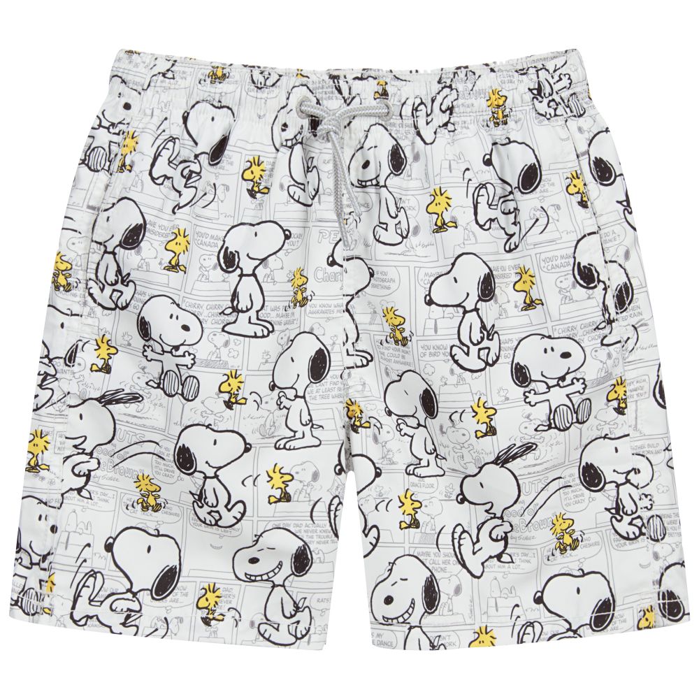 MC2 Saint Barth - Teen White Snoopy Swim Shorts | Childrensalon