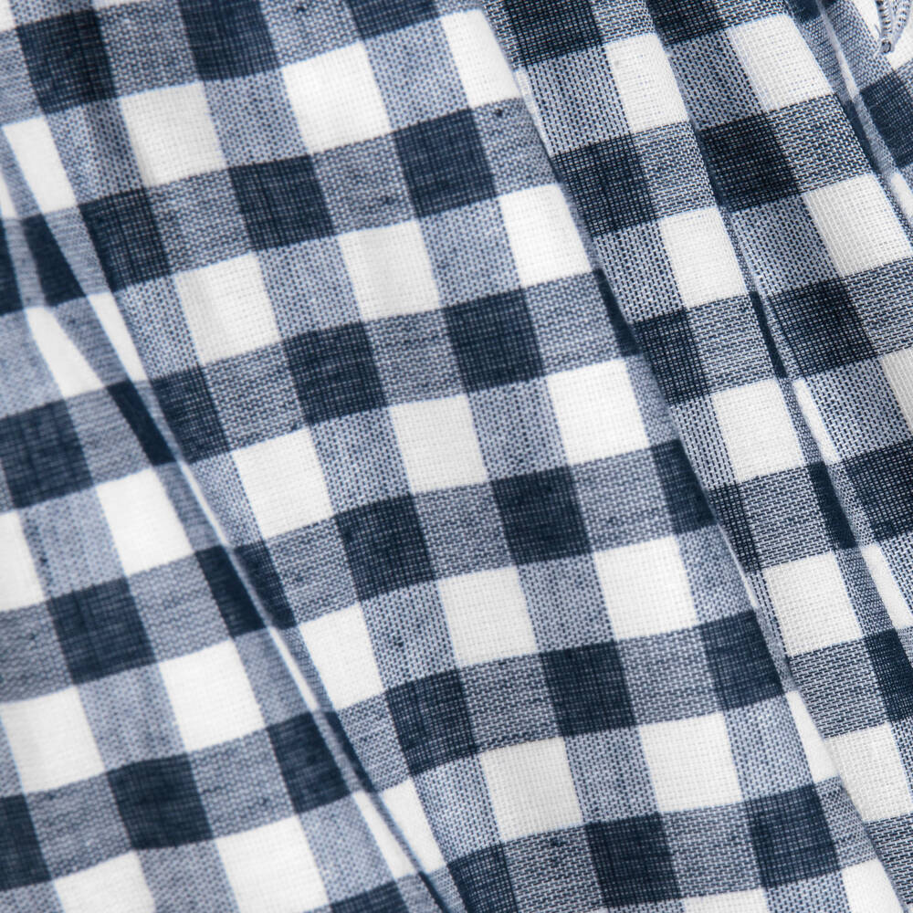 Mebi-Baby Girls Blue Check Dress | Childrensalon Outlet