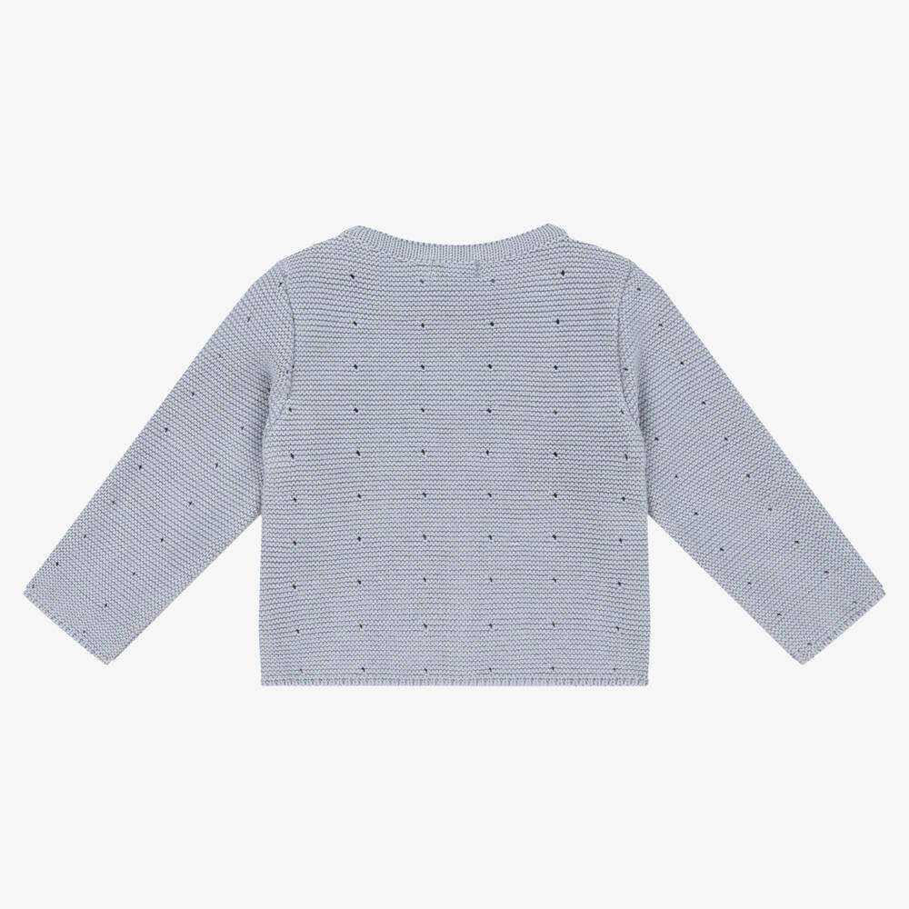 ميبي-كارديغان أطفال بناتي قطن محبوك لون أزرق | Childrensalon Outlet
