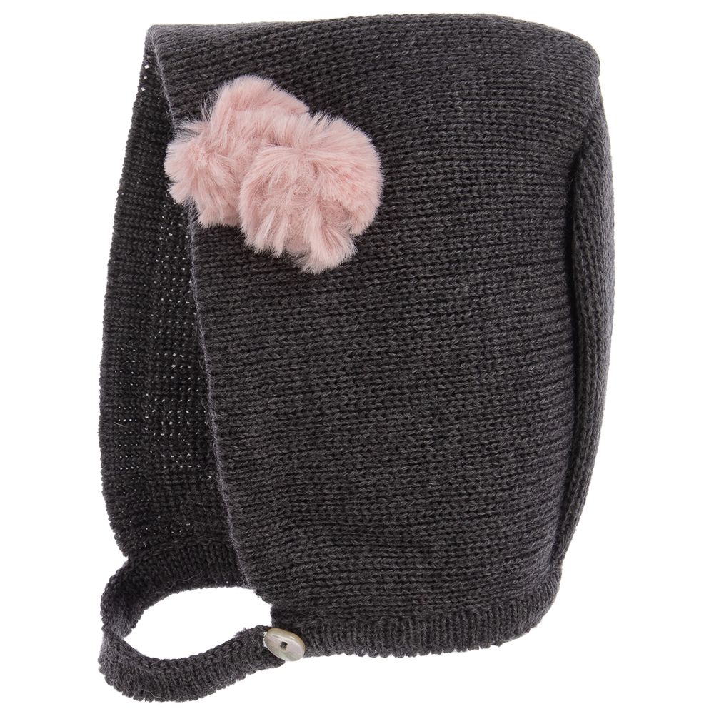 Mebi-Baby Girls Grey Wool Bonnet | Childrensalon Outlet