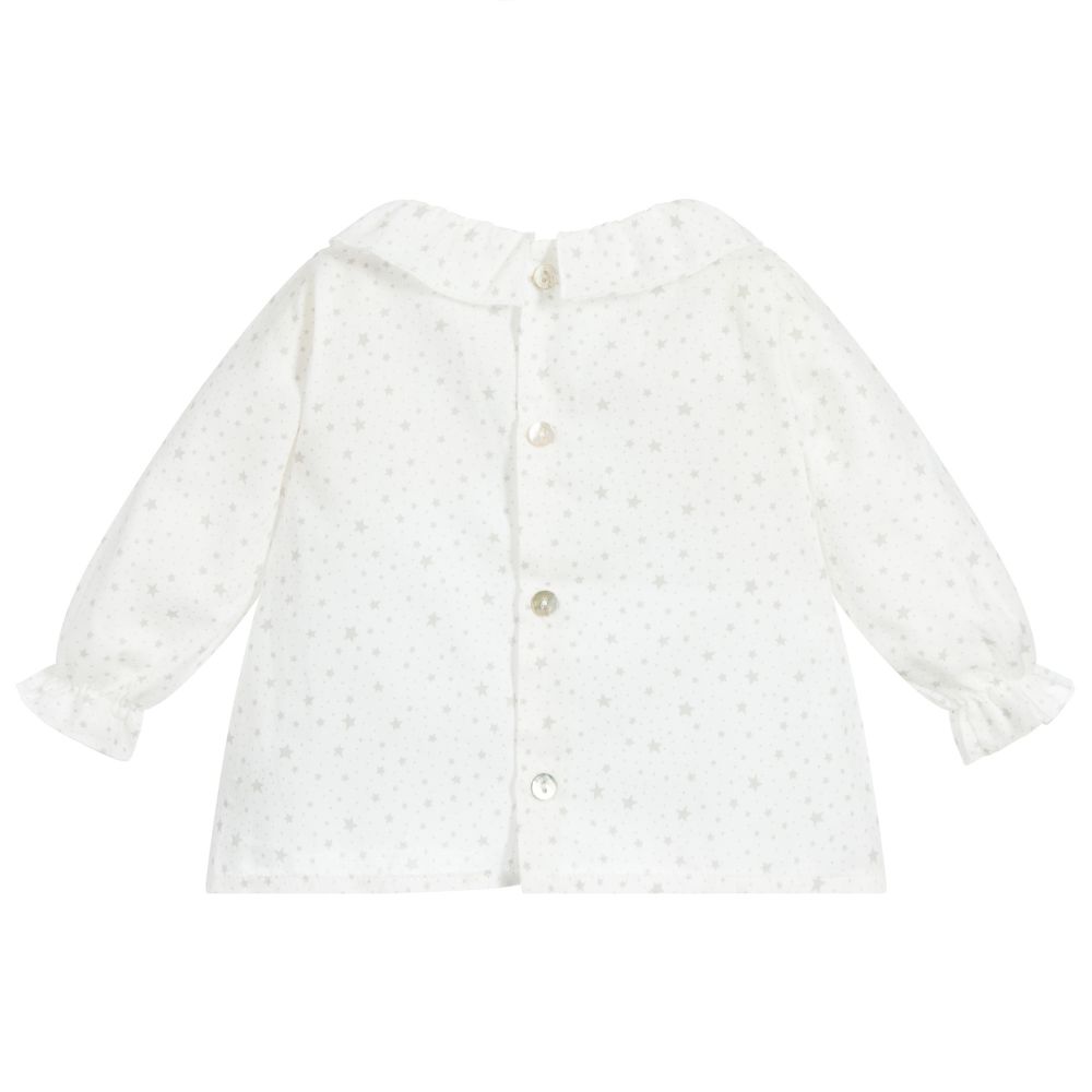 Mebi-Baby Girls Ivory Blouse | Childrensalon Outlet
