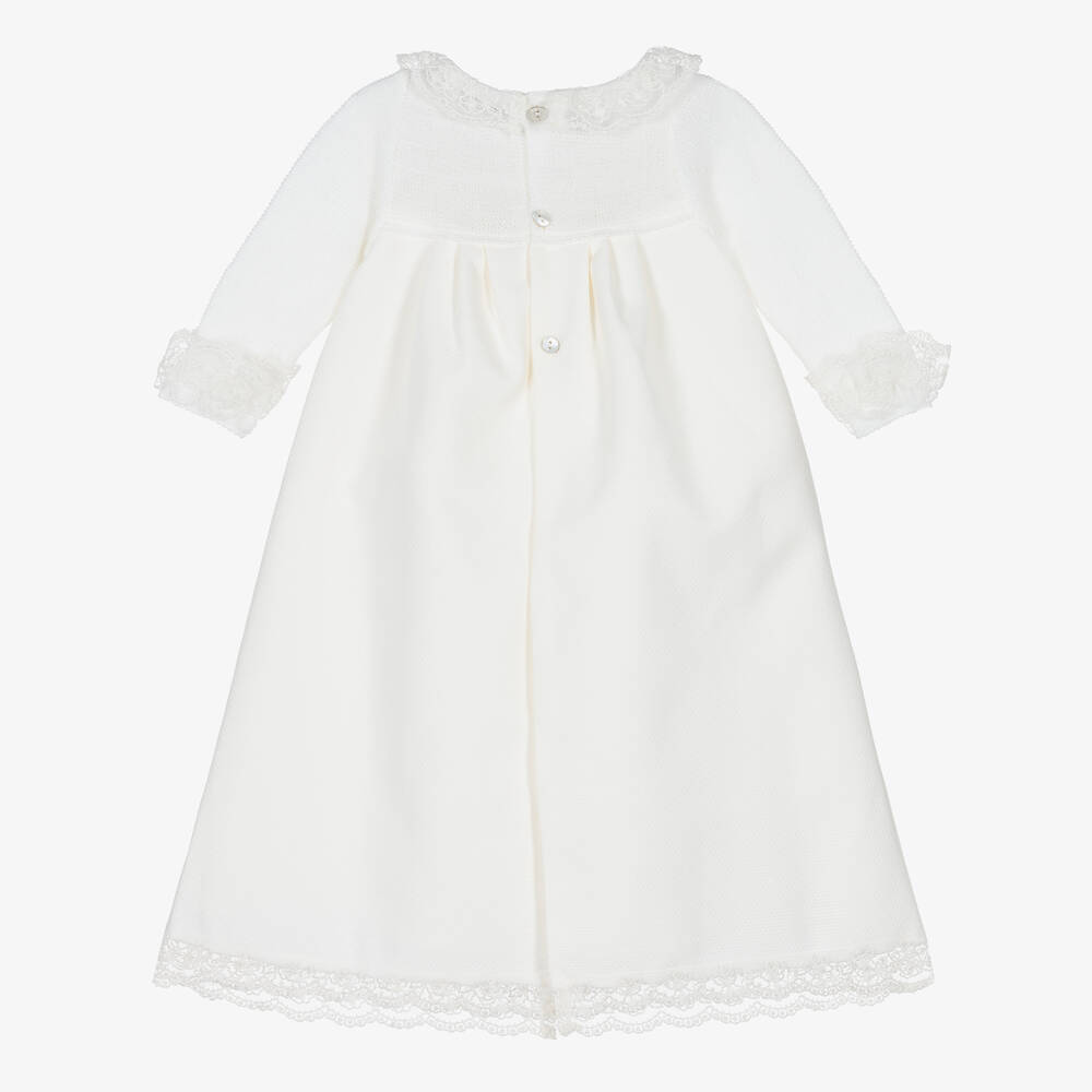 Mebi-Кремовое крестильное платье из хлопка | Childrensalon Outlet