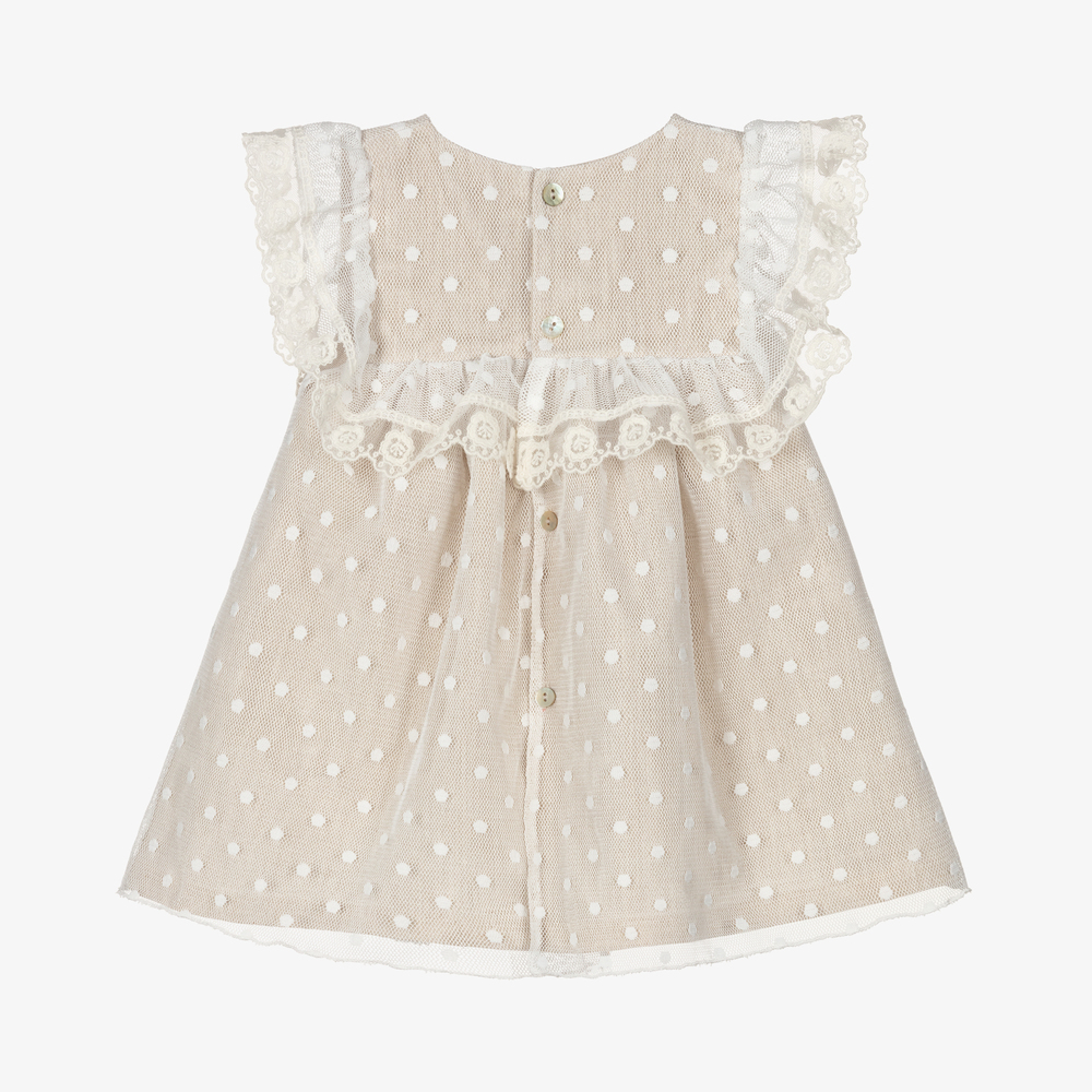 ميبي-Baby Girls Linen & Tulle Dress | Childrensalon Outlet