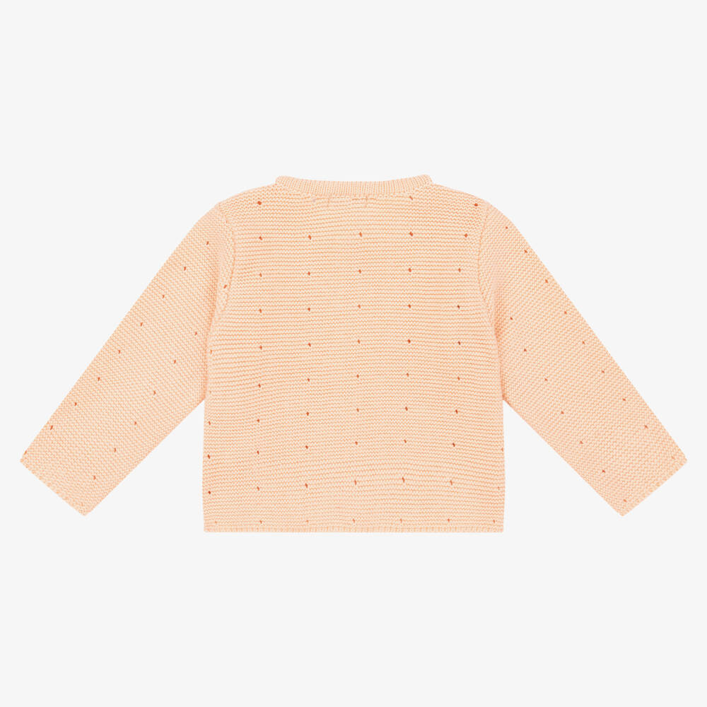 ميبي-كارديغان أطفال بناتي قطن محبوك لون برتقالي | Childrensalon Outlet