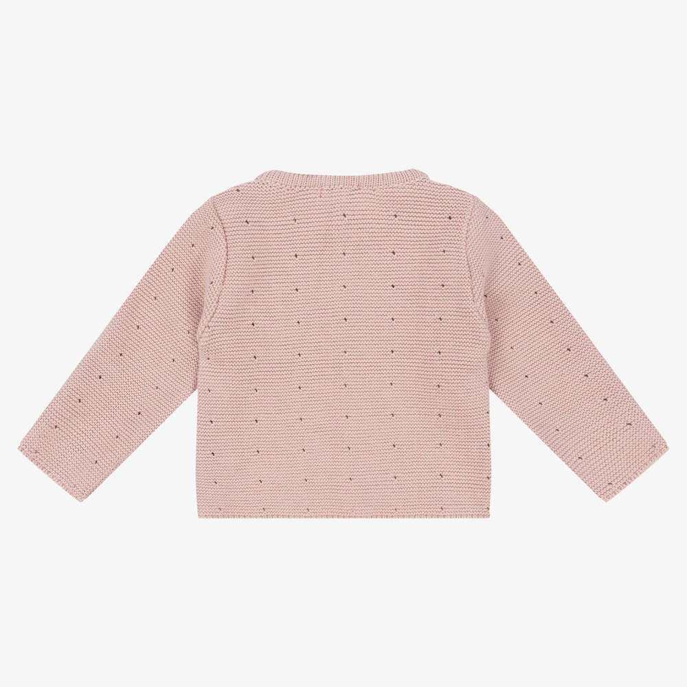 ميبي-كارديغان أطفال بناتي قطن محبوك لون زهري | Childrensalon Outlet