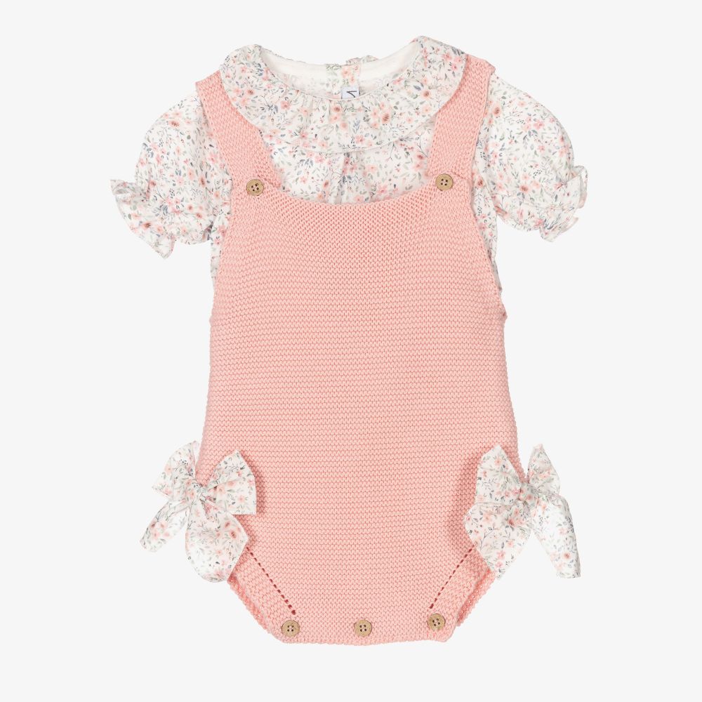 Mebi - Ensemble barboteuse rose Bébé fille | Childrensalon