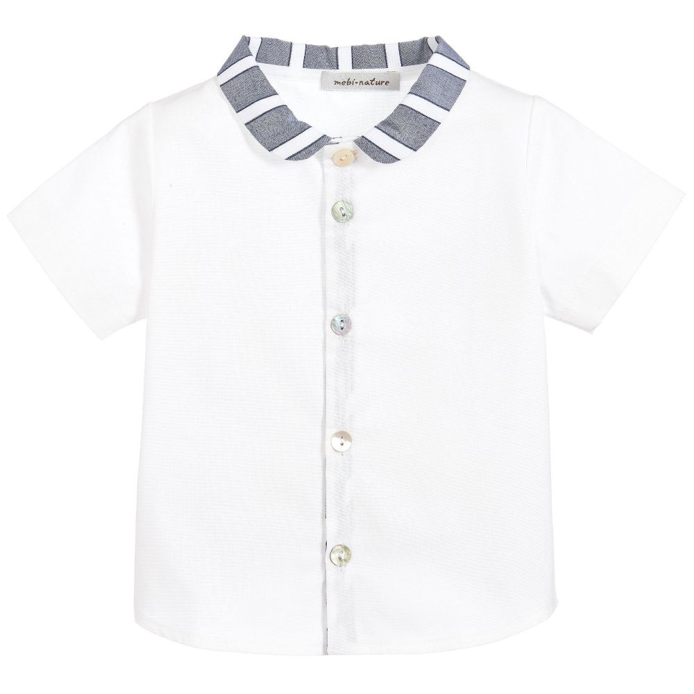 Mebi - Baby Girls White Blouse | Childrensalon