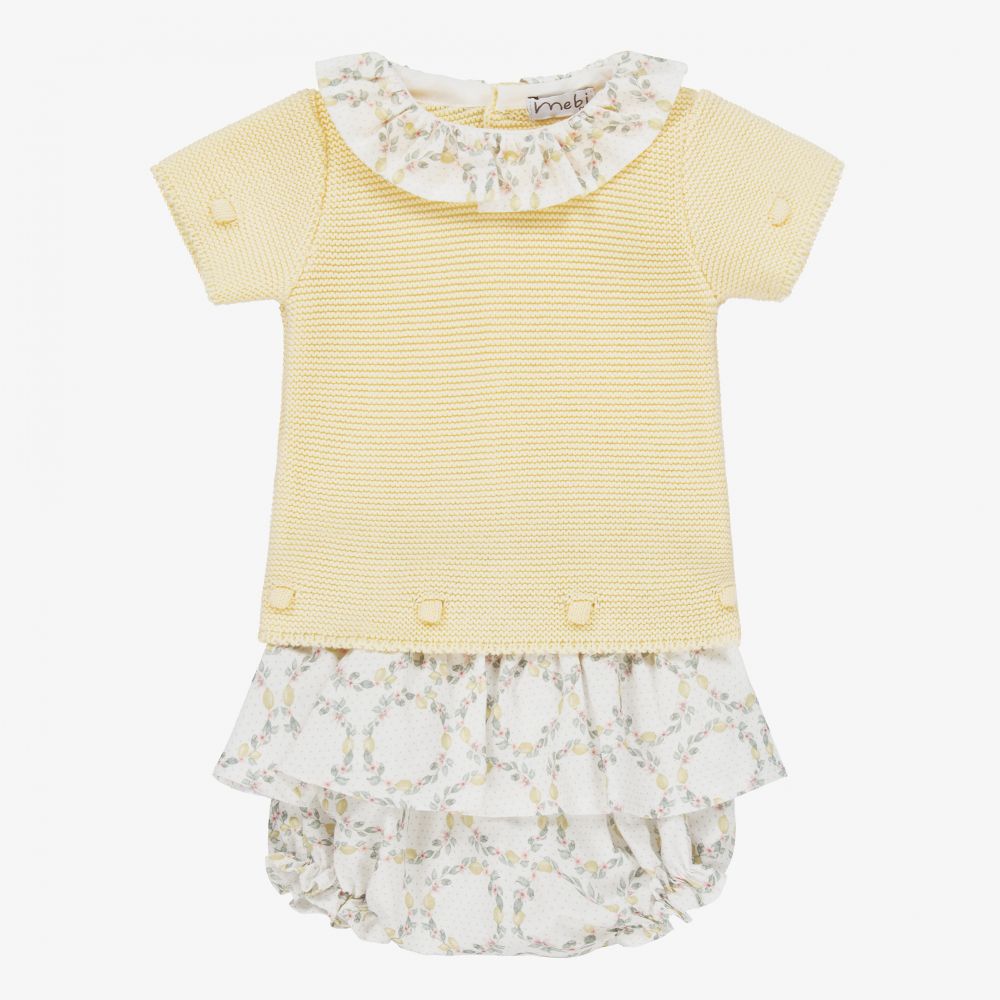 Mebi - Ensemble short jaune Bébé | Childrensalon