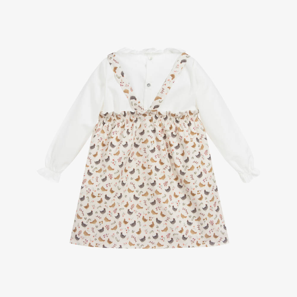 Mebi-Beige Blouse & Skirt Set | Childrensalon Outlet