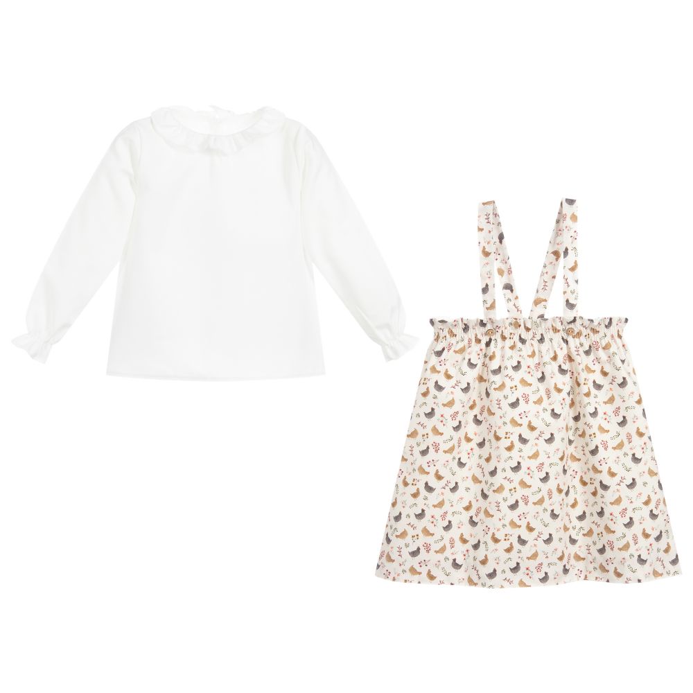 Mebi-Комплект с блузкой и бежевой юбкой | Childrensalon Outlet