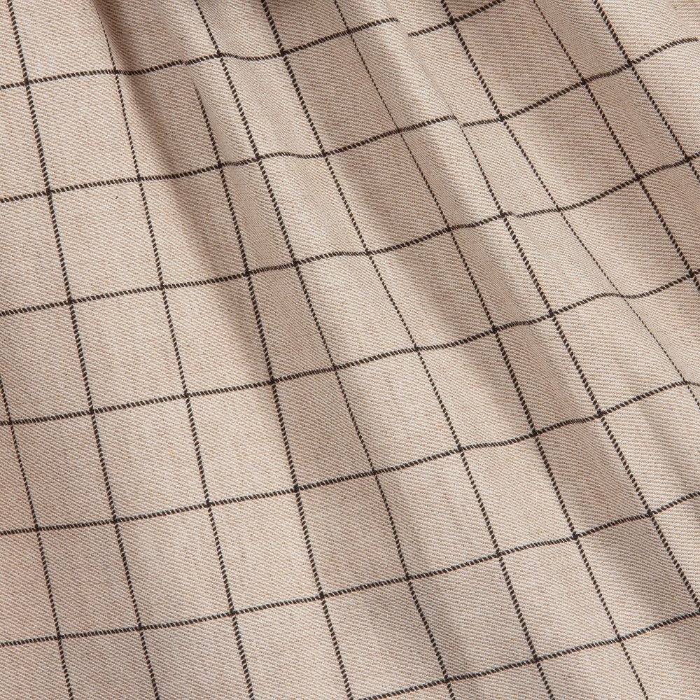 Mebi-فستان قطن كاروهات لون بيج وبنّي للمولودات | Childrensalon Outlet