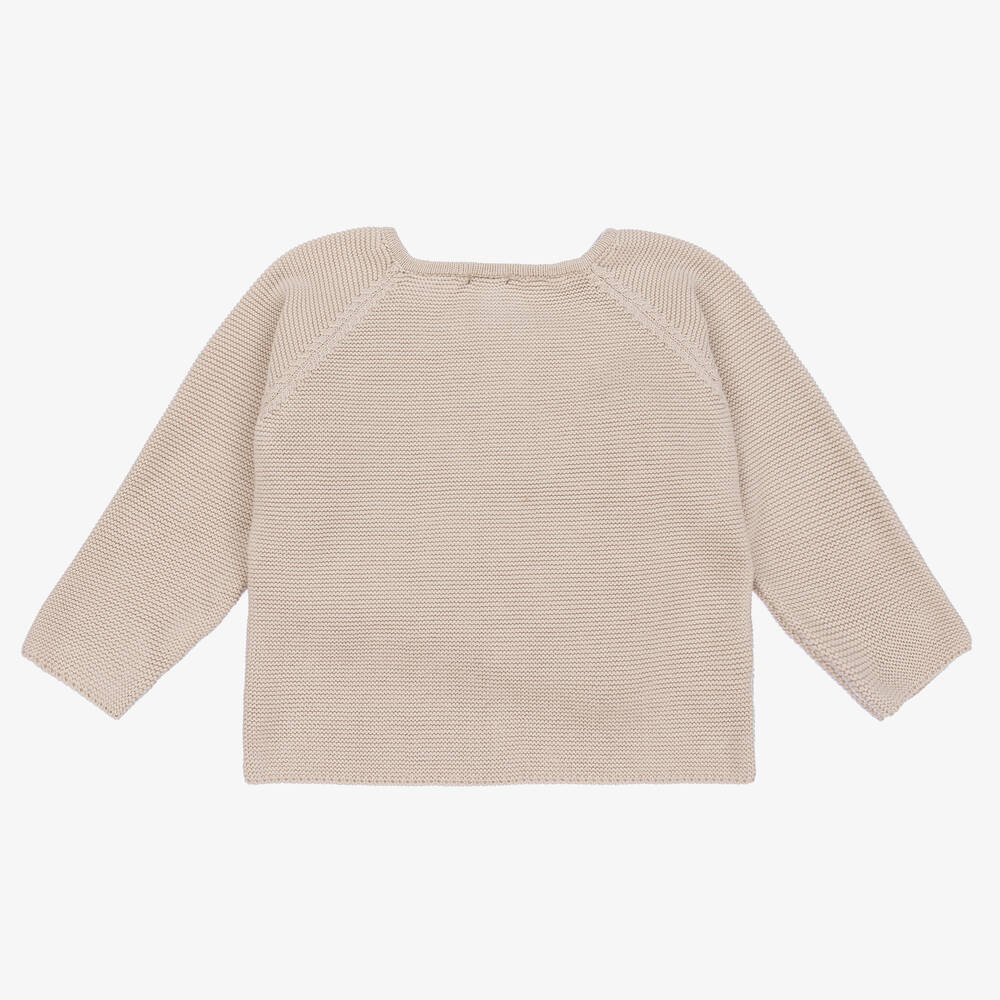 Mebi-Бежевый трикотажный кардиган | Childrensalon Outlet