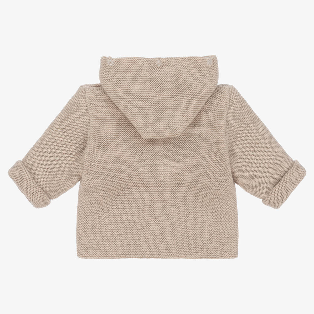 ميبي-Beige Knitted Baby Jacket | Childrensalon Outlet