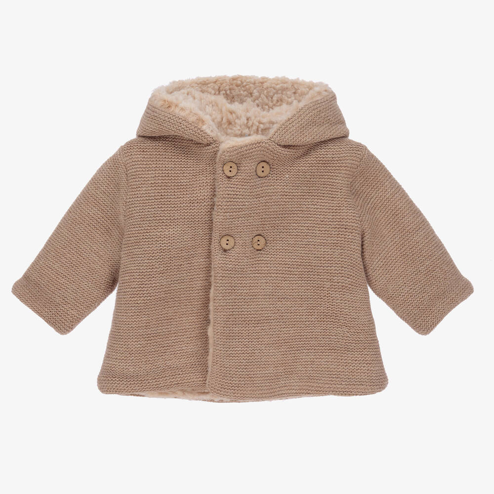 Mebi - Beige Knitted Jacket | Childrensalon