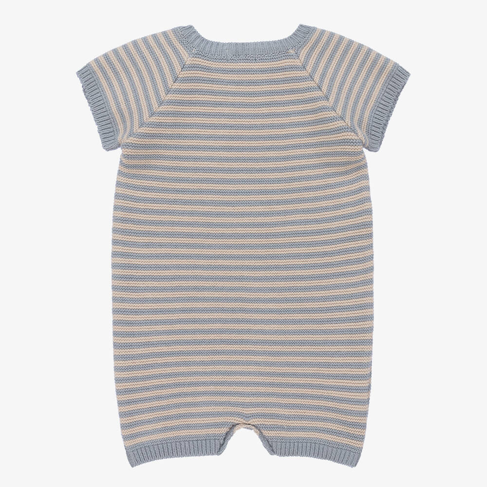 Mebi-Бежево-синий трикотажный песочник | Childrensalon Outlet