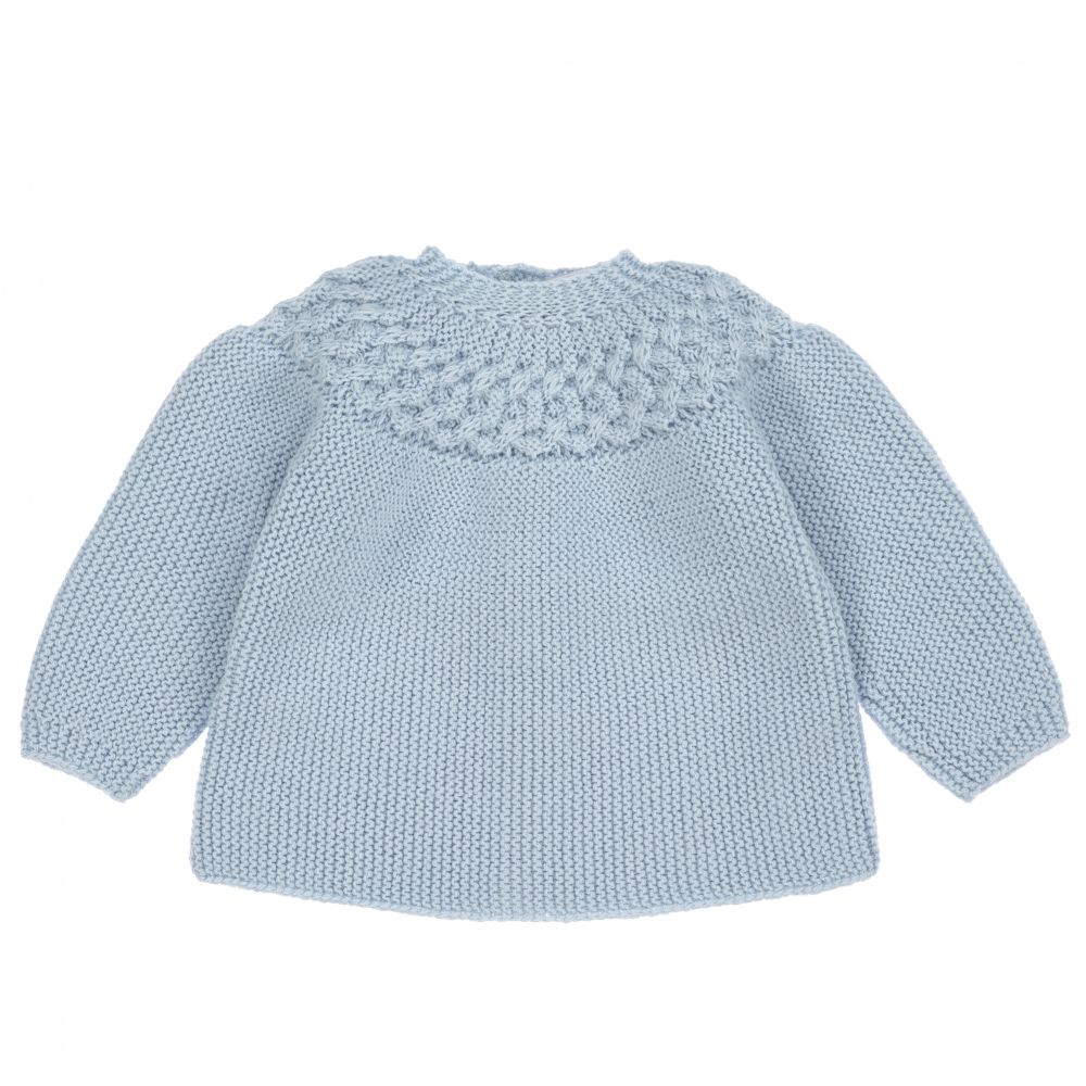Mebi - Blue Cotton Sweater | Childrensalon