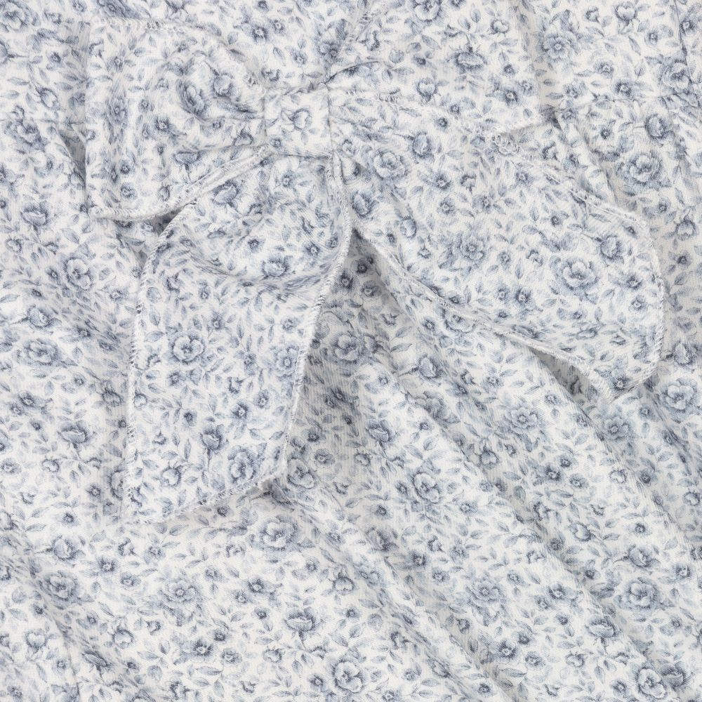 ميبي-Blue Floral Cotton Dress | Childrensalon Outlet