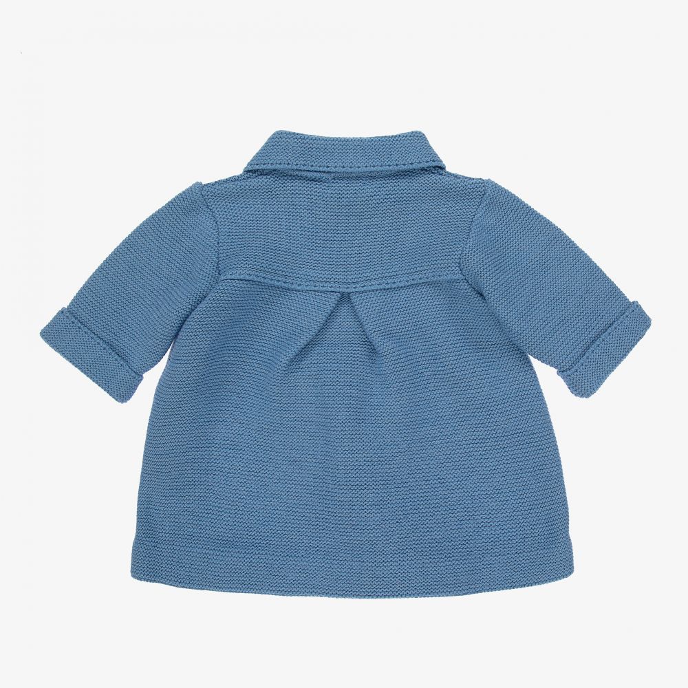 ميبي-Blue Knitted Baby Coat | Childrensalon Outlet