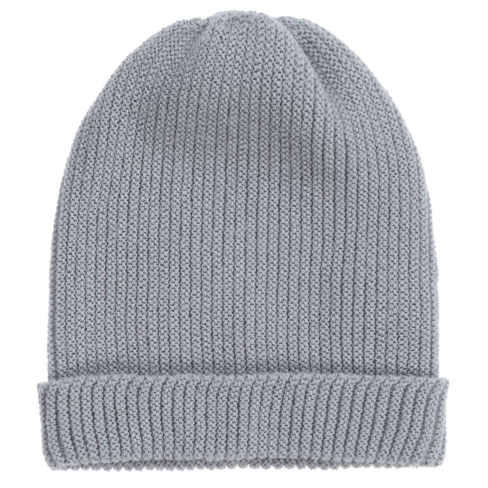 Mebi-Blue Knitted Baby Hat | Childrensalon Outlet