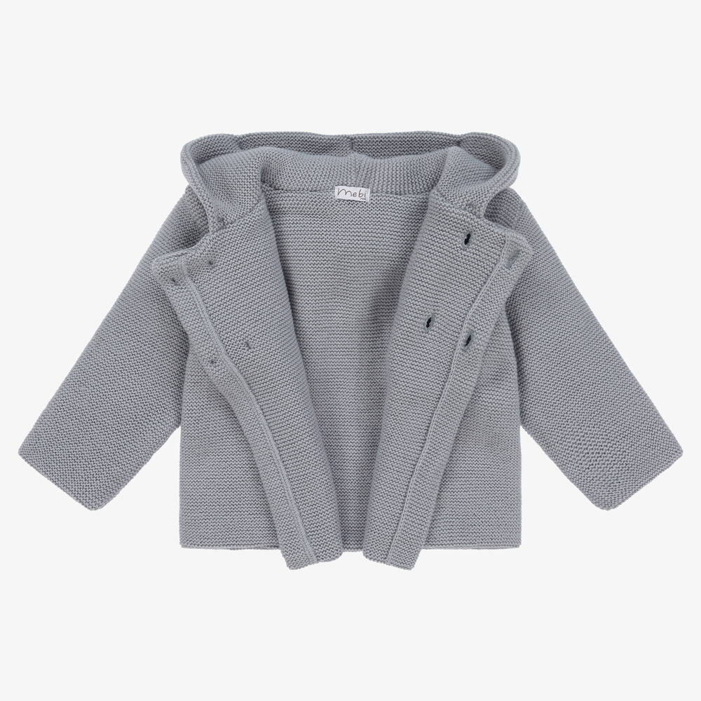 ميبي-Blue Knitted Baby Jacket | Childrensalon Outlet