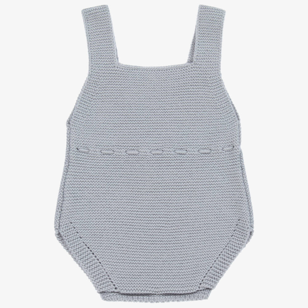 Mebi-Blue Knitted Baby Shortie | Childrensalon Outlet